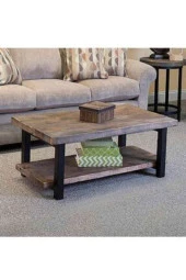 NUR AHŞAP Doğal Ahşap Orta Sehpa - 1