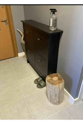 Özçelik Lambiri Özçelikkereste Ahşap Kütük Yan Sehpa 25 Cm Genişlik thumbnail 1