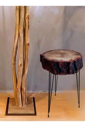 İskarpela Ahşap Kütük Sehpa - 2