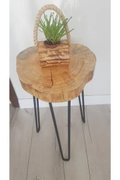 Cilano Doğal Kütük Sehpa Tekli - 1