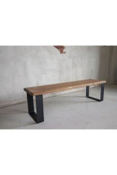 deryawood Deryawood Masif Ahşap Bank 220*37 Cm - 3