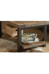 Ahchap Metal Ayaklı Çift Katlı Orta Sehpa - 2