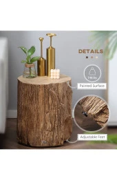 E&K ÇAY Ahşap Yan Sehpa Ahşap Kütük 1. Kalite Meşe Kütüğü - 1