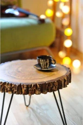 EVY Doğal Kütük Zigon Sehpa - 1