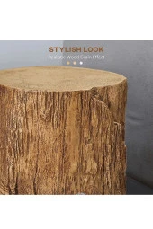 E&K ÇAY Ahşap Yan Sehpa Ahşap Kütük 1. Kalite Meşe Kütüğü - 3