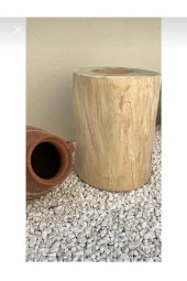 Özçelik Lambiri Ahşap Kütük Yan Sehpa 30 Cm Genişlik thumbnail 3