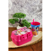 Barbie İki Katlı Bölmeli Beslenme Kutusu+Pipetli Bardak 400 ml. - 1