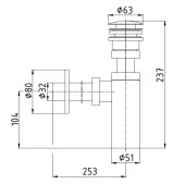 ECA Minimal Bas Bırak Eviye Lavabo Sifonu 102119056 - 2