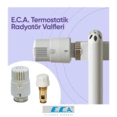 2 Adet ECA Termostatik TRV4 Kafa Grubu 41,3mm 602120813 thumbnail 2