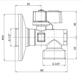 30 Adet ECA Filtreli Çamaşır / Bulaşık Makinası Musluğu 1/2 602111059 thumbnail 2