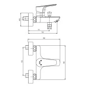 Eca Niobe Banyo Bataryası + T-MAY Banyo Sümbül Kare Tepe Duş Takımı Seti Krom Paslanmaz thumbnail 3