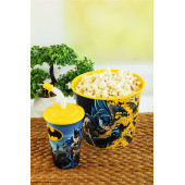 Batman Mısır & Popcorn Kutusu+Kapaklı Pipetli Bardak 400 ml. - 1