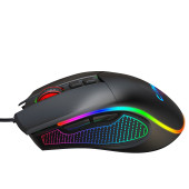 Claw's Crossfire V1 12800 Dpi Full Wide RGB Özel ABS Doku Reflex Örgü Kablolu Gaming Mouse Siyah - 5