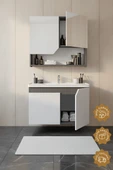 Teta Home Napoli 65 Cm Mdf Banyo Dolabı Seti  Antrasit-Beyaz thumbnail 1