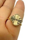 Yonca Yüzük 14 Ayar Altın thumbnail 3