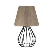 North Home Siyah Metal Kafes Gövdeli Konik Kumaş Başlıklı Abajur - 11