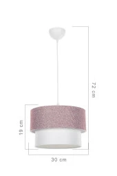 Gülkurusu Kumaş Sarkıt Pasta Avize - 4