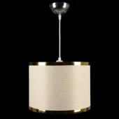 Altın Şeritli Tekli Hasır Desen Sarkıt Salon Yatak Odası Oturma Odası Avize - 2