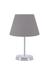 Pasta Tekli Sarkıt Avize Ve Lara Krom Abajur Seti Antrasit Kumaş Salon Yatak Odası Aydınlatma thumbnail 2