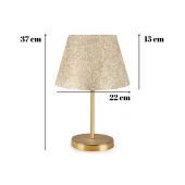 Altın İp Pasta Tekli Sarkıt Avize Ve 2 Adet Gold Abajur Seti Yatak Odası - 4