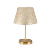 Altın İp Pasta Tekli Sarkıt Avize Ve 2 Adet Gold Abajur Seti Yatak Odası - 5