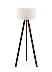 Art Tripod Ahşap Ayaklı Lambader Köşe Lambası Krem UPVC - 1