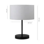 Pu Siyah Metal Ayaklı Modern Abajur thumbnail 2