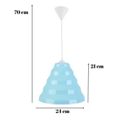 Bolton Tekli Mavi Mika Sarkıt Çocuk Odası Avize Antre Hol Cafe Aydınlatma - 5