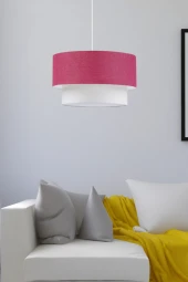 Pasta Tekli Sarkıt Avize Fuşya Kumaş Salon Oturma Odası Yatak Odası Antre thumbnail 1