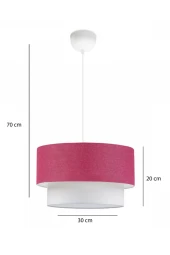 Pasta Tekli Sarkıt Avize Fuşya Kumaş Salon Oturma Odası Yatak Odası Antre thumbnail 5