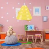 Bolton Tekli Sarı Mika Sarkıt Çocuk Odası Avize Antre Hol Cafe Aydınlatma thumbnail 2