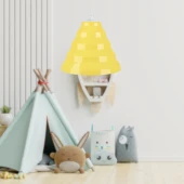 Bolton Tekli Sarı Mika Sarkıt Çocuk Odası Avize Antre Hol Cafe Aydınlatma thumbnail 3