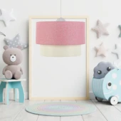 ArtGift Katlı Pasta Tekli Pembe Dokuma Sarkıt Yatak Odası Çocuk Odası Genç Odası Salon Avize thumbnail 4