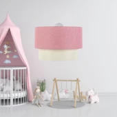 ArtGift Katlı Pasta Tekli Pembe Dokuma Sarkıt Yatak Odası Çocuk Odası Genç Odası Salon Avize thumbnail 5