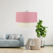 ArtGift Katlı Pasta Tekli Pembe Dokuma Sarkıt Yatak Odası Çocuk Odası Genç Odası Salon Avize thumbnail 6