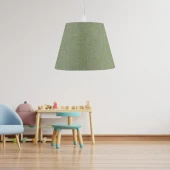 Sofia Konik Tavan Sarkıt Haki Kumaş Hol Çocuk Odası Oturma Odası Avize - 2