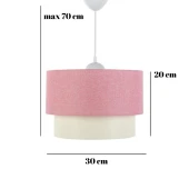 ArtGift Katlı Pasta Tekli Pembe Dokuma Sarkıt Yatak Odası Çocuk Odası Genç Odası Salon Avize thumbnail 7