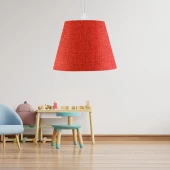 Sofia Konik Tavan Sarkıt Kırmızı Dokuma Çocuk Odası Hol Oturma Odası Avize - 2