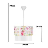 Pasta Şeklinde Avize Çocuk Odası Bebek Odası PVC Baskılı Sarkıt - 3