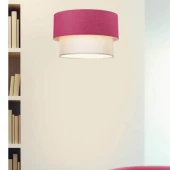 Pasta Tekli Sarkıt Fuşya Kumaş Salon Yatak Odası Çocuk Odası Avize thumbnail 1