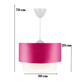 Pasta Tekli Sarkıt Fuşya Kumaş Salon Yatak Odası Çocuk Odası Avize thumbnail 4