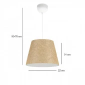 Sofia Konik Kumaş Tavan Sarkıt Kumbeji Hol Antre Çocuk Odası Mutfak Avize thumbnail 3