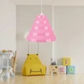 Bolton Tekli Pembe Mika Sarkıt Çocuk Odası Avize Antre Hol Cafe Aydınlatma - 4