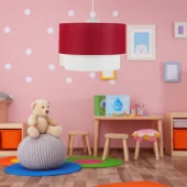 ArtGift Pasta Tekli Bordo Kumaş Sarkıt Yatak Odası Oturma Odası Çocuk Odası  Avize - 2