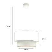 ArtGift Pasta Tekli Bordo Kumaş Sarkıt Yatak Odası Oturma Odası Çocuk Odası Avize - 6