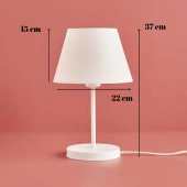 ArtGift Beyaz Gövdeli Üçlü Avize Seti Krem Kumaş - 5