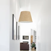 Sofia Konik Tavan Sarkıt Bej Kumaş Oturma Odası Çocuk Odası Hol Avize - 1