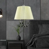 Manolya Sarkıt Taşlı Avize Organze Pudra Krem Yatak Odası Salon Oturma Odası thumbnail 5