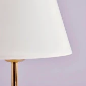 Art Gold Gövdeli Abajur Krem Kumaş Yatak Odası Oturma Odası thumbnail 4