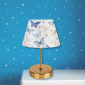 ArtGift Lara Gold Gövdeli Abajur Kelebek Desen PVC Başlık - 1